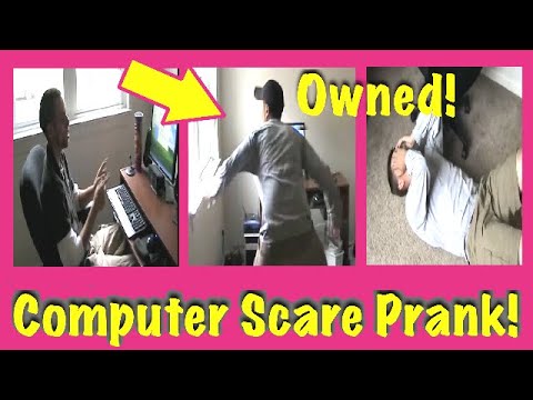 Funny Pranks : Computer Scare Prank!