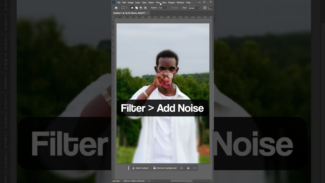How to Create Monochrome Cinematic Photo Effect 
