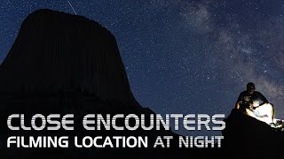 Close Encounters Filming Location Under the Stars - Devils Tower at Night