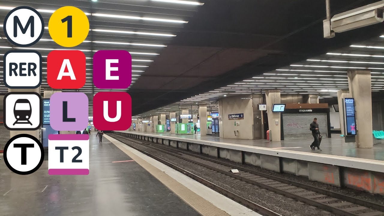 Spot à la Défense ( RER A E Transilien L & U ET M 1