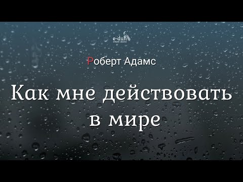 Видео: Роберт Адамс - Как мне действовать в мире [Nikosho]