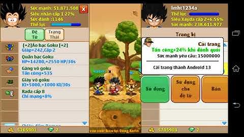 Tặng acc ngọc rồng có đệ tử