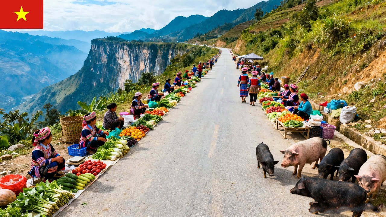 Пограничный рынок Вьетнама и Китая, рынок Син Ченг, самый дальний рынок на северо-западе Вьетнама.