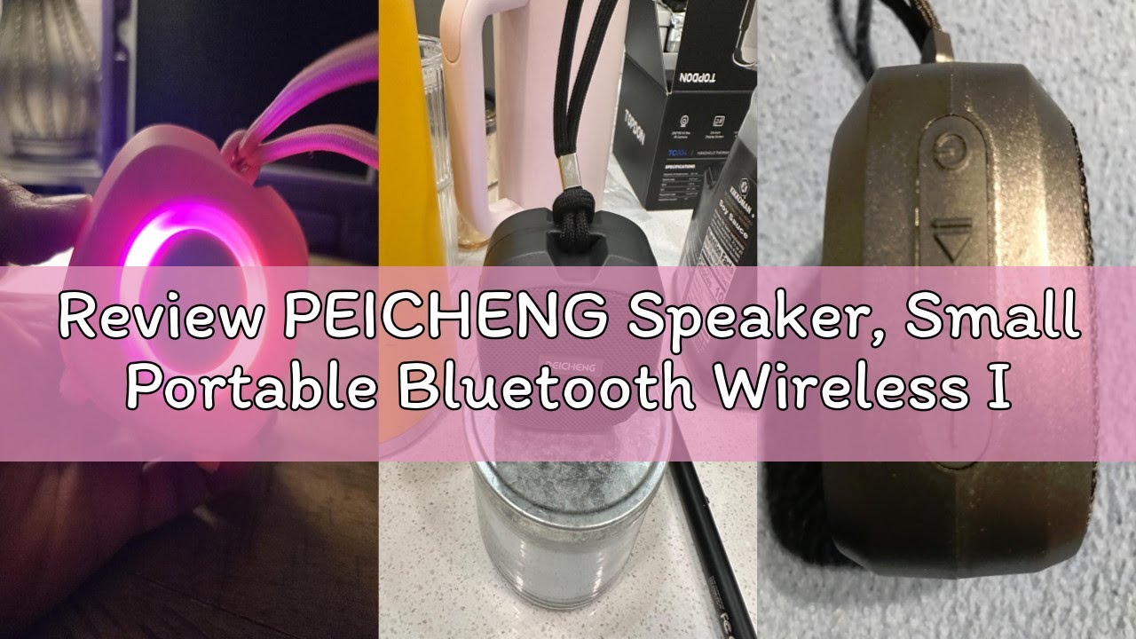 Review PEICHENG Speaker, Small Portable Bluetooth Wireless IPX5 Waterproof Shower Speaker,Loud Stere