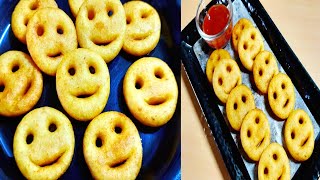 Smiley Recipe | Home Made Potato Smiley | Mccain Smile Recipe | How To Make Potato Smiley Recipe