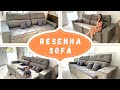 RESENHA: Sofá Austin - Tecido suede cinza / Madeira Madeira!