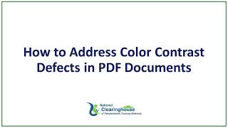 How to Address Color Contrast Defects in Adobe PDF Documents