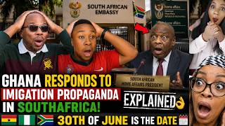 TENSIONRISE🔥AS GHANA AMBASSADOR TO SA🇿🇦RELEASE BOMBSHELL TON IMIGRATION CLAIMS.