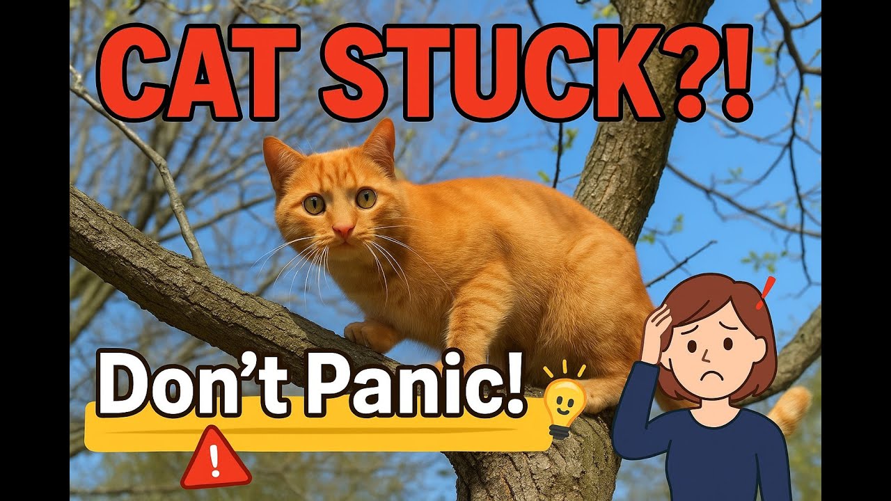 Cat Stuck High on a Tree?  How to get a cat out of a tall tree |  Quick Guide for Worried Pet Owners