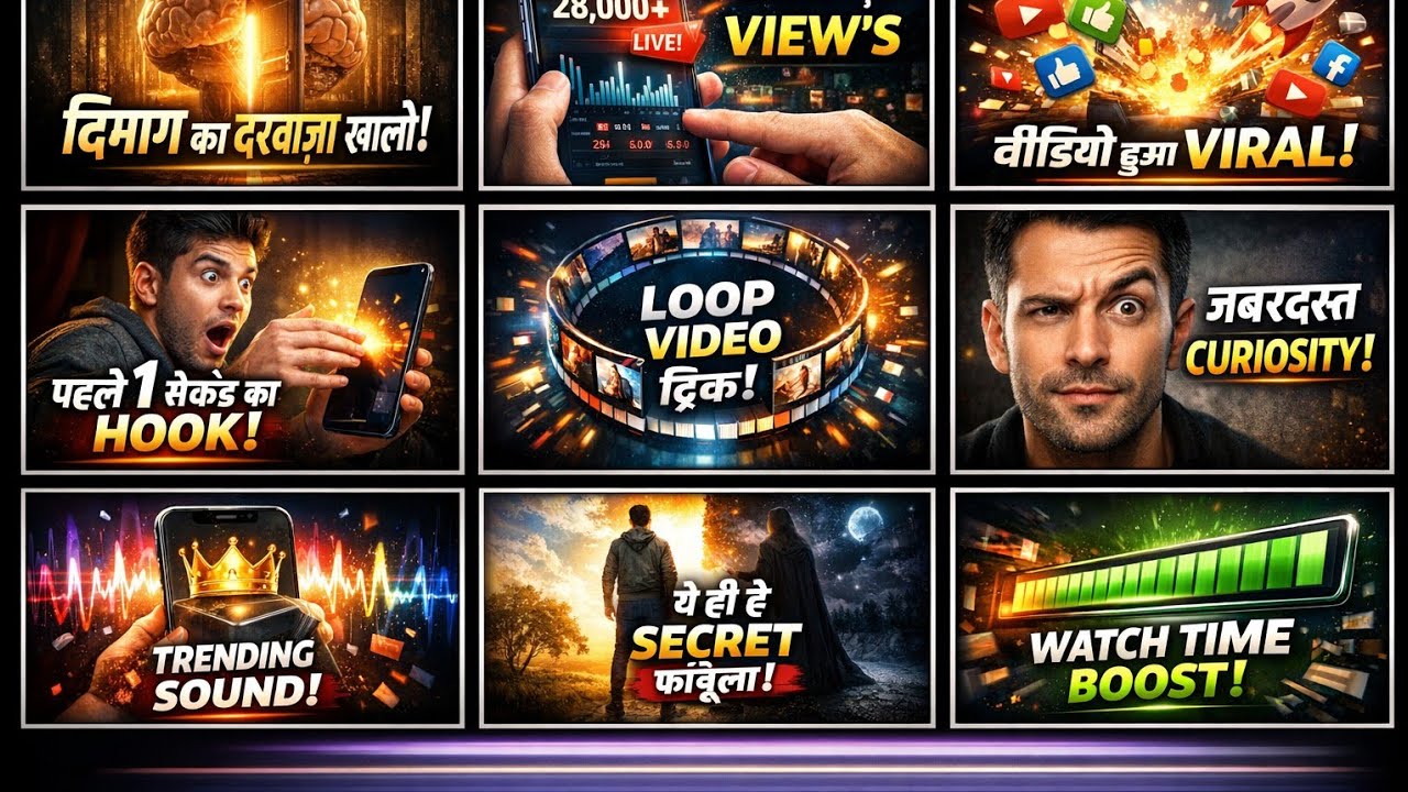 👉 “YouTube Shorts Viral करने का नया तरीका 2026 | 1 सेकंड Hook = लाखों Views!”🙏👍