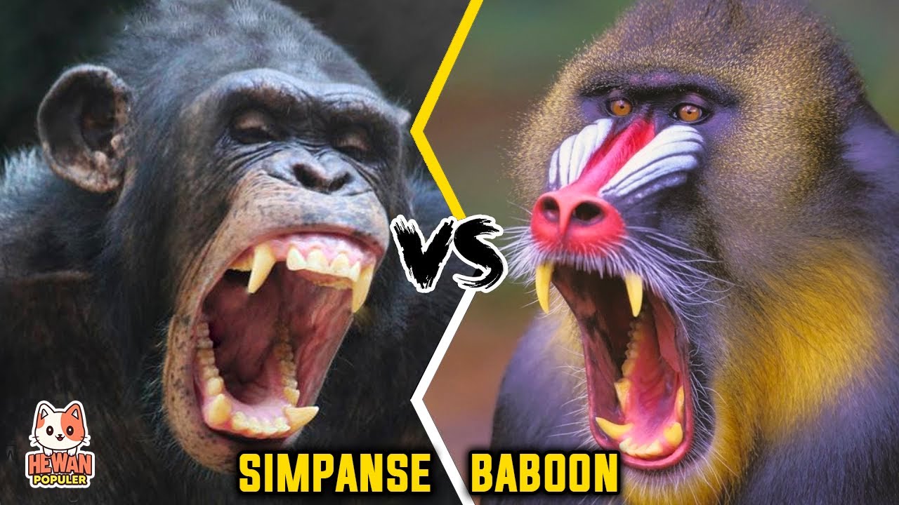Ketika Anak Simpanse di Ganggu Baboon Apa Yang Terjadi.? Pertarungan