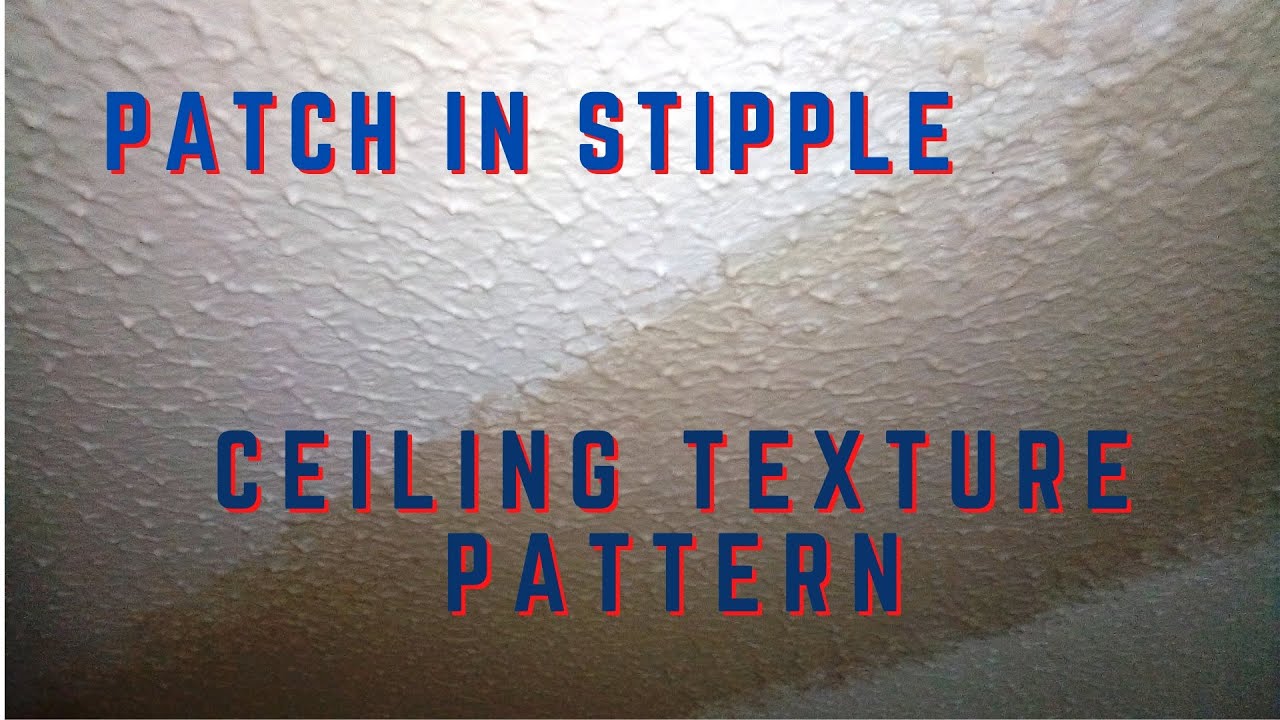 Patch In Stipple Artex Ceiling Texture