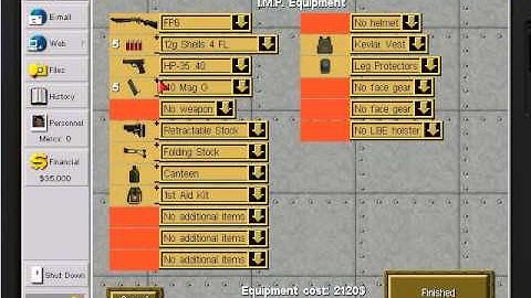 JA2 IMP gear selection