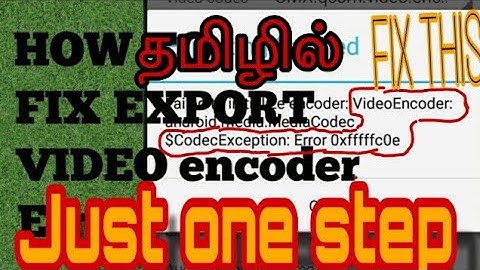 How to fix avee player encoder error in ONE STEPE TAMIL|| Avee player export error fix