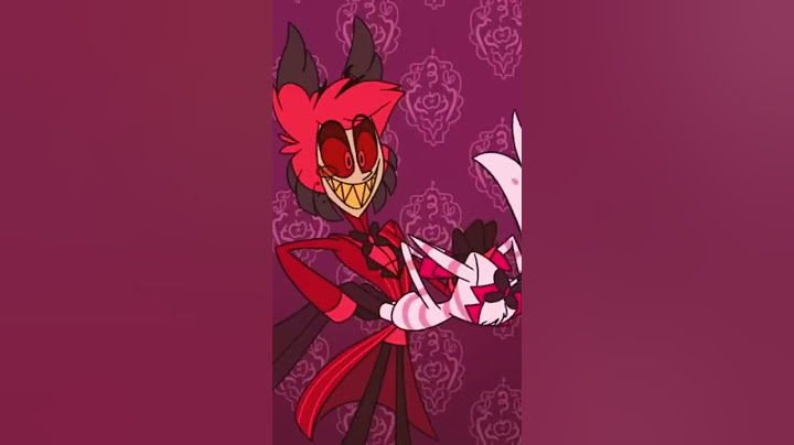 Alastor breaks A door with angel dust￼