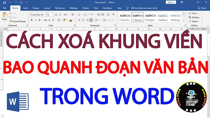 Hướng dẫn bỏ đường viền trong word 2010