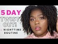 5+ Days Twist out Routine for Low Density, Thin Natural Hair and Nighttime Routine