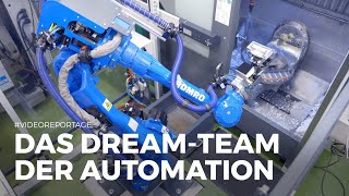 #Videoreportage: CNC-Automatisierung für Lohnfertiger mit Roboterzelle, R-C2,  Nullpunktspanntechnik