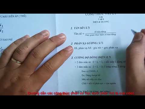 HƯỚNG DẪN HỌC VÀ NHỚ CÔNG THỨC VẬT LÝ ĐIỆN QUANG THCS