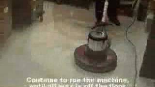 Floor Buffer Demonstration - How to operate a floor buffer.