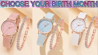 Choose Your Birthday Month & See Your Lovely Watches With Bracelets🎂⌚💗 | Girly Watches & Bracelets |