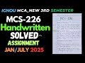 MCS-226 HANDWRITTEN SOLVED ASSIGNMENT 2025 || IGNOU MCA_New 3rd SEMESTER HANDWRITTEN SCANNED PDFs