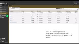 Prefab Logistics Manager: Live Shipment Tracking in Manufacton