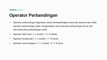 5 Dasar Python   Operator Perbandingan