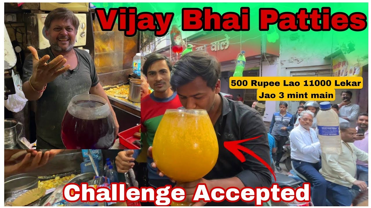 Vijay Bhai Patties Challenge Accepted Kar liya 🔥💪 | Agra Famous Patties Vlog | Agra Food Vlog