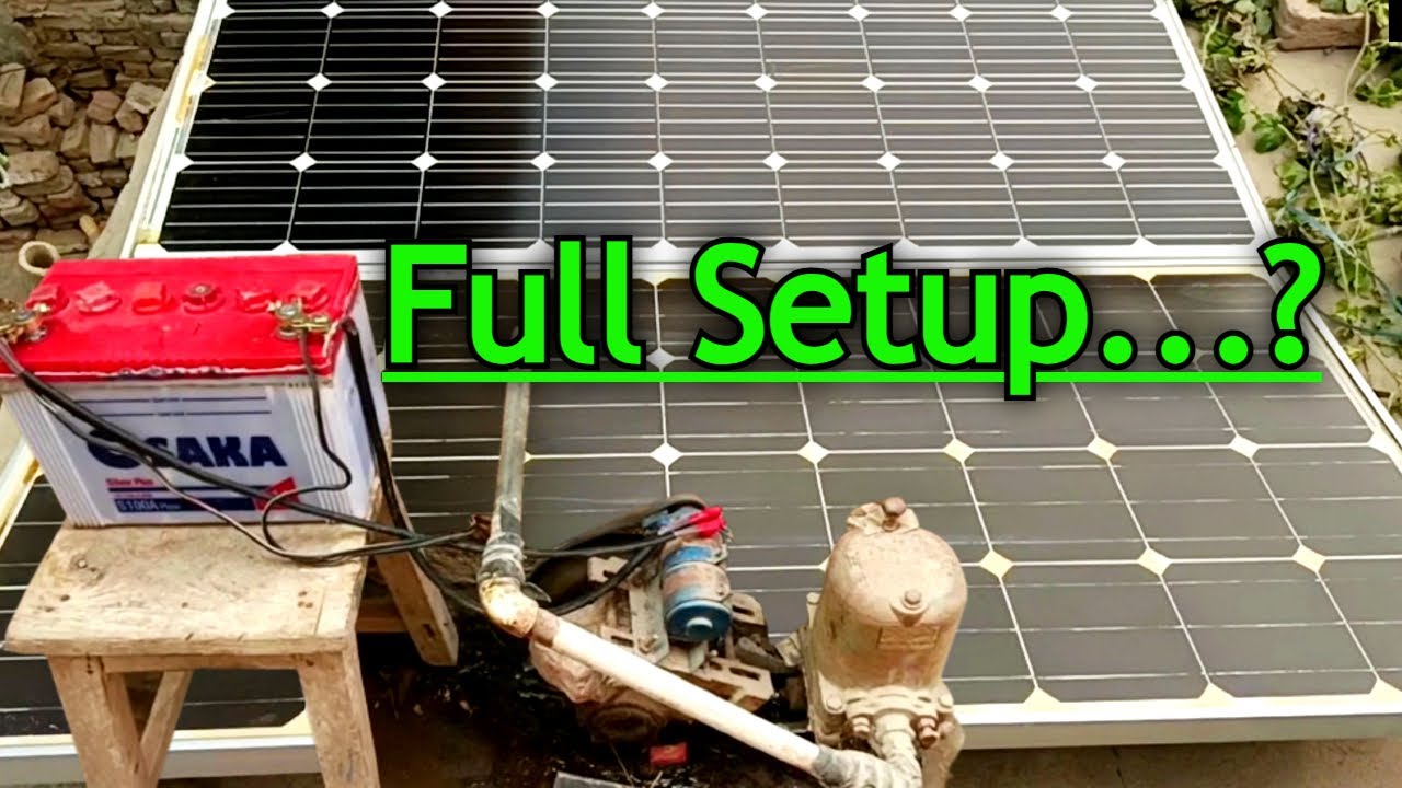 How To Setup Solar Panel For Water Pump With Battery - YouTube