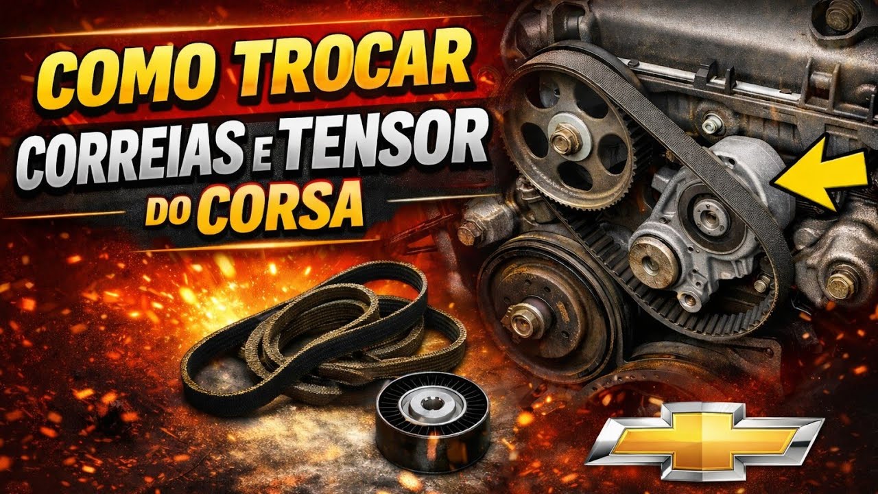 Como trocar CORREIAS e TENSOR do CORSA