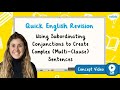 Understanding Subordinating Conjunctions