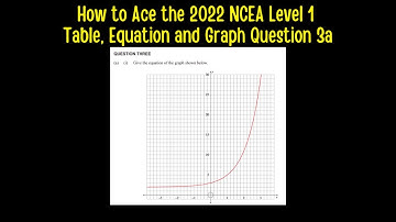 How to Ace the 2022 NCEA Level 1 Table, Equation and Graph Examination Question 3a