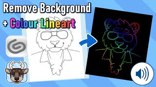 Removing Background, Locking Transparent Pixels, Colouring Lineart WITH AUDIO (Clip Studio Paint)