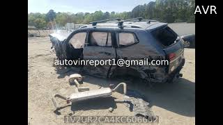 1V2Ur2Ca4Kc606652 2019 Volkswagen Atlas