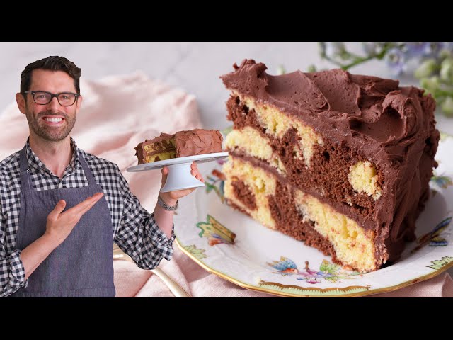 Easy Marble Cake Recipe | Preppy Kitchen class=