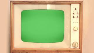 Vintage TV Green Screen l Retro TV Screen