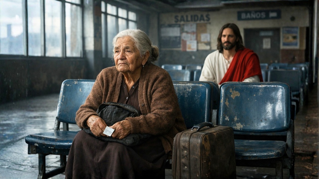 ABANDONARON A LA ANCIANA EN LA TERMINAL, ELLA ESPERO DURANTE AÑOS QUE SU HIJA REGRESARA...