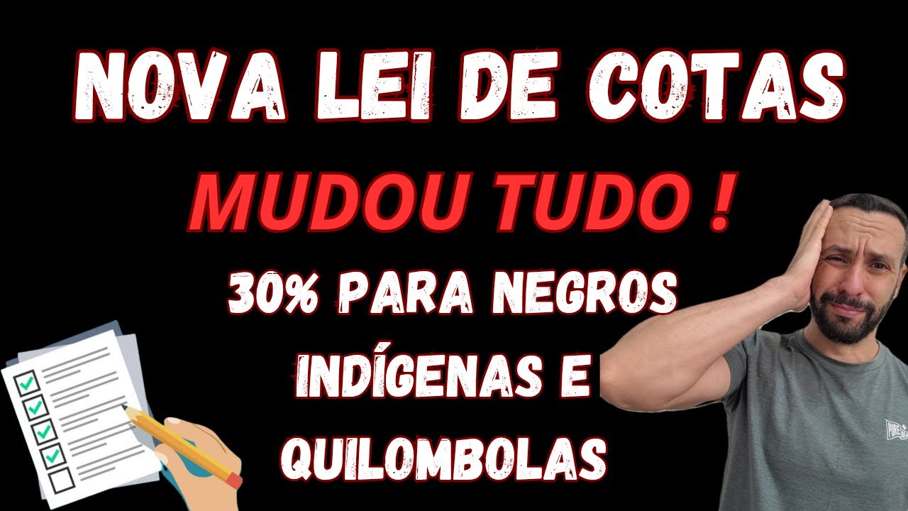 NOVA LEI DE COTAS para CONCURSO público - Saiba Tudo ! - YouTube