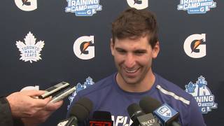 John tavares addresses the media following day three of training camp
in newfoundland.