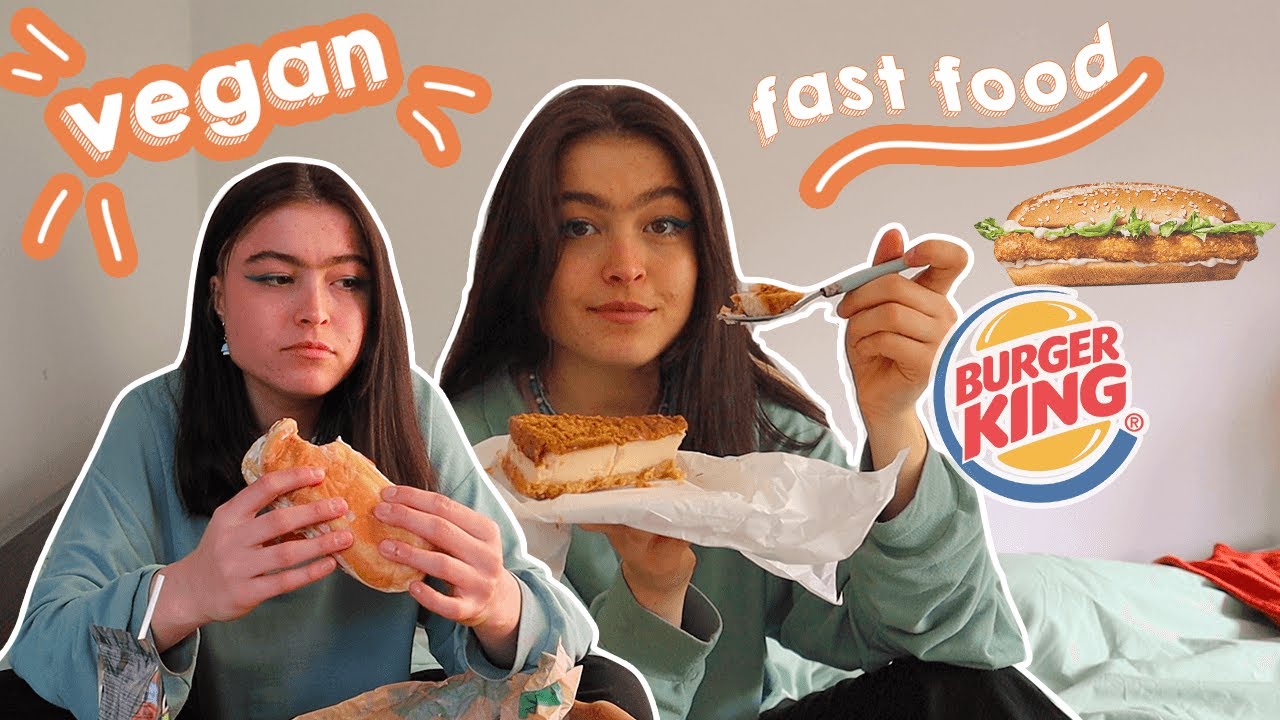 24HRS eating only VEGAN FAST FOOD that I haven't tried YouTube