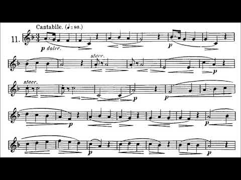 Trumpet Play-Along - Concone No 11 from 50 lyrical studies Op.9 - Cantabile - with sheet music