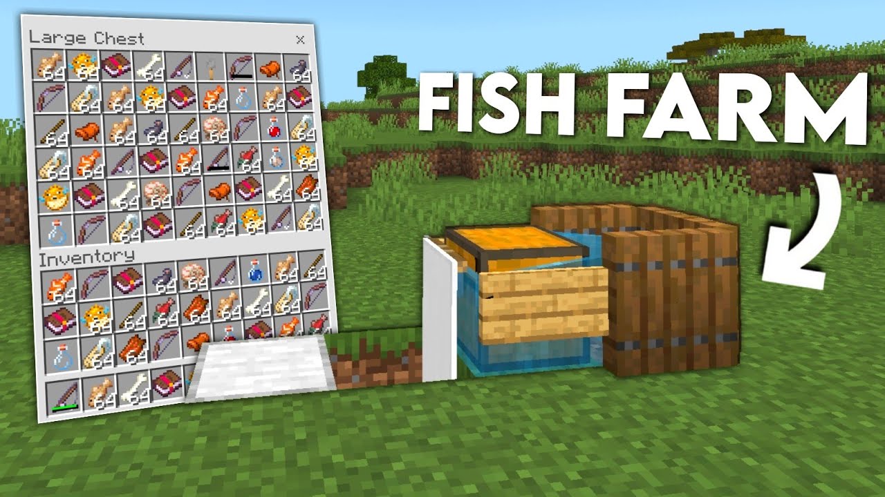 THE BEST AFK Fish Farm In Minecraft Bedrock!