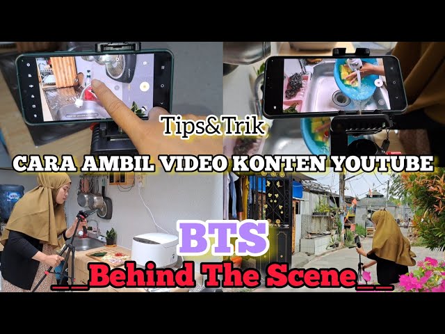 TIPS&TRIK CARA AKU AMBIL KONTEN VIDEO YOUTUBE MODAL HP+TRIPOD#behindthescenes#bts#youtube class=