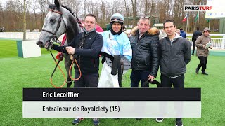 Eric Lecoiffier, entraîneur de Royalclety (02/04 à Auteuil)