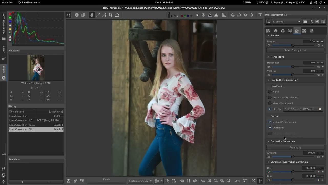 Adobe Lens Correction in Rawtherapee YouTube