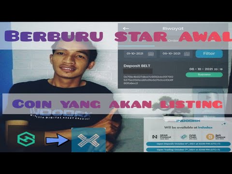 TUTORIAL CARA STAR LEBIH AWAL DEPOSIT COIN YANG AKAN LISTING DI MARKET.INDODAX