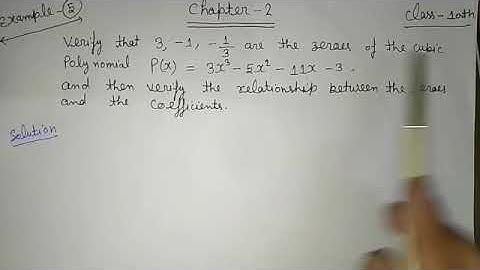 Example-5, Ch-2(Polynomial),of class 10th, maths