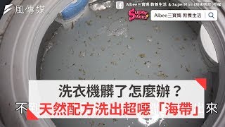 洗衣機髒了怎麼辦？ 實測天然配方洗出超噁「海帶」 