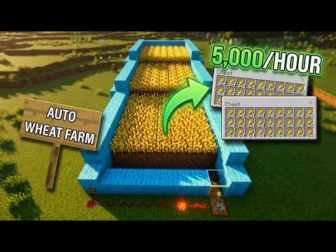 How To Build an AUTOMATIC Wheat Farm in Minecraft | Java & Bedrock 26.1
